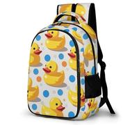 WECECE Mochila Little Yellow Duck Infantil para Niño Niña Primaria Mochila Escolar con Cute Duck Mochilas, Colegio Viaje Guardería para 7-15 Años