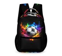 WECECE Mochila Llamas Fútbol Infantil Primaria 7 Años Bolsa Colegio Balón de Fútbol 1-3 Curso Niños y Niñas Bookbag Libros Cuadernos Bolsillo Frontal Bolsillos Laterales Regalo Escolar