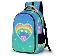 WECECE Mochila Love Pattern Niño Chicos 1º-5º Grado, Mochilas Escolar para 6 a 12 Años Mochila con Colorido Corazón para Escuela y Outdoor