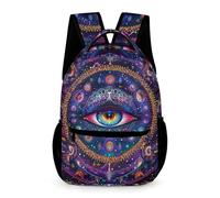 WECECE Mochila Malvado Ojo Niños Niñas 6-10 Años Mochila Primaria Bohemio Primaria Curso 1-5 Escolares Bolsa Escolar Uso Diario 43x32x15 cm Viaje Estudio Libros y Cuadernos