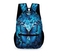 WECECE Mochila Mariposa Chicos Chicas 10-13 Años Mochila Secundaria Mariposa Curso 5-6 y 1º-2º ESO Estudiantes Bolsa Escolar Impermeable 43x32x15 cm Salida Libros y Cuadernos