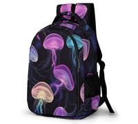 WECECE Mochila Medusas Escolar Niña, Mochilas Primaria Escolares Transpirable para Infantil Niño De 8 10 12 Años, Kawaii Mochila Chicas Colegio con Ocean Creature