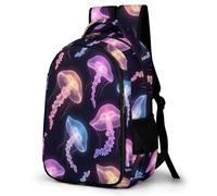 WECECE Mochila Medusas Niño Transpirable, Mochilas Escolares Primaria para Niños De 8 a 12 Años, Mochila Infantil Gran Capacidad Ocean Creature para La Escuela, Viajes