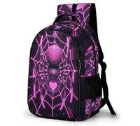 WECECE Mochila Motivo de Araña Escolar Niño, Mochilas Adolescente Chica, Mochila Escolar Niña a Partir De 5° Grado, Mochilas Casual con Cyber Punk Style, para Escuela Primaria y Secundaria