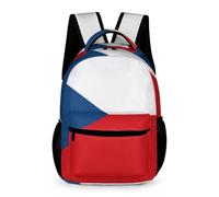 WECECE Mochila Motivo de Checo Bandera Niño 6 Curso Mochila Primaria Checo Bandera Niña 10-13 Años Bookbag Resistente Uso Diario Libros Botella Paraguas Excursión Viaje Diario