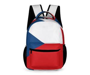 WECECE Mochila Motivo de Checo Bandera Niño 6 Curso Mochila Primaria Checo Bandera Niña 10-13 Años Bookbag Resistente Uso Diario Libros Botella Paraguas Excursión Viaje Diario