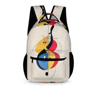 WECECE Mochila Música Symbol Niños 13 Años Bolsa Escolar Música Aficionado 2º ESO Niñas Mochila de Colegio Ligera Resistente 43x32x15 cm para Libros Cuadernos
