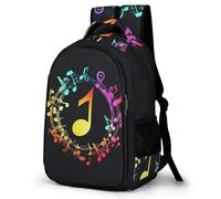 WECECE Mochila Musical Notes Escolar Niña, Mochilas Escolar Niño 1º-5º Curso, Mochila para Adolescente con Music Lover para Colegio y Viajes