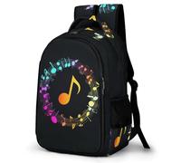 WECECE Mochila Musical Notes Escolar Niño, Mochilas Adolescente Chica, Mochila Escolar Niña a Partir De 5° Grado, Mochilas Casual con Music Lover, para Escuela Primaria y Secundaria