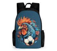WECECE Mochila Niña, Mochilas Escolar Niño Infantil, Mochila Gallo Niña Con Espalda Acolchada Y Cintas Ajustables, Bolsos Con Gallina Francesa Infantil De Gran Capacidad