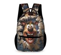 WECECE Mochila Niña, Mochilas Escolar Niño Infantil, Mochila Reno Niña Con Espalda Cintas Ajustables, Bolsos Con Animal Cracker 3D Infantil
