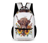 WECECE Mochila Niña Niño, Mochila Escolar Primaria Bolsa De Vaca Estudiante Mochilas Animal Toro Print Infantil Mochilas Chica Chico Con Bolsillos Laterales