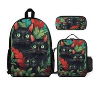 WECECE Mochila Niña Primaria Gato Bolsas Escolar Mochilas Gatito Animal Infantil Niño Mochila Sets de útiles Escolares,Mochilas Niños para Escuela,Viajes