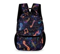WECECE Mochila Notas Musicales 2 Curso Chicos Mochila Primaria Amantes de la Música Chicas 8-11 Años School Bag Ligera Resistente Cosas de Colegio Botella Excursión Viaje Diario