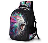 WECECE Mochila Outdoor Chicos 1º a 5º Grado, Mochila Lion Escolar Niño Niña a Partir De 8 Años, Mochilas De Animal, Backpack para Campamento y Senderismo Al Aire Libre