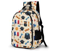 WECECE Mochila Outdoor Chicos 1º a 5º Grado, Mochila Tema de Graduación Escolar Niño Niña a Partir De 8 Años, Mochilas France Flag, Backpack para Campamento y Senderismo Al Aire Libre