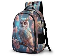 WECECE Mochila Owl Escolar Niño Adolescente, Mochila Colegio Niña para Juveniles Chico 8 a 18 Años con Tema de Pájaros, Mochilas para Portátil