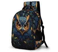 WECECE Mochila Owl Motif Niño Transpirable, Mochilas Escolares Primaria para Niños De 8 a 12 Años, Mochila Infantil Gran Capacidad Tema de Pájaros para La Escuela, Viajes
