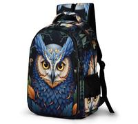 WECECE Mochila Owl Pattern Colegio Niño 8-12 Años-Mochila Escolar Primaria Infantil Ligera con Bird Motif para La Escuela, Viajes y El Día a Día
