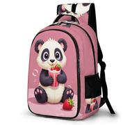 WECECE Mochila Panda Escolar Niño Adolescente, Mochila Colegio Niña para Juveniles Chico 8 a 18 Años con Animal Bonito, Mochilas para Portátil