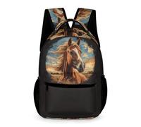 WECECE Mochila Para Colegio Caballo, Escuela, Libro, Bolsa De Viaje, Mochila Animal Caballo De Viaje Para Niños, Niñas Primaria 1º - 5º Rucksack