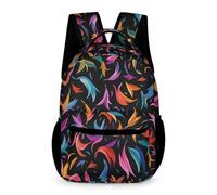 WECECE Mochila Para Colegio Impresión de Plumas, Escuela, Libro, Bolsa De Viaje, Mochila Colorido De Viaje Para Niños, Niñas Primaria 1º - 5º Rucksack