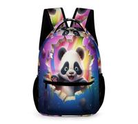WECECE Mochila Para Colegio Panda, Animal Print, Escuela, Libro, Bolsa De Viaje, Mochila De Viaje Para Niños, Niñas Primaria 1º - 5º Rucksack