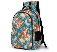 WECECE Mochila para Instituto Angels Chica Estudiantes 12-16 Bolsa Escolar Flores Chico 11-15 Años Mochila Juvenil, Bookbag Impermeable Duradera para Excursión Escolar