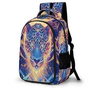 WECECE Mochila para Instituto Estampado Guepardo Chica Cursos Medios Bolsa Escolar Animal Leopardo Chico 11-14 Años Mochila Juvenil, School Bag Grande y Resistente para Colegio y Excursión
