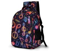 WECECE Mochila para Instituto Notas Musicales Chica ESO 1º-2º Bolsa Escolar Música Amantes Chico 12-15 Años Mochila Juvenil, Daypack Moderna Ligera para Uso Diario y Deporte Gran Capacidad