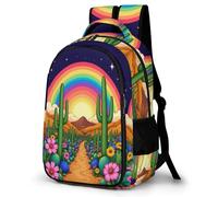 WECECE Mochila para Instituto Patrón Cactus Chica ESO 1º-2º Bolsa Escolar Tema Planta Chico 12-15 Años Mochila Juvenil, Daypack Moderna Ligera para Uso Diario y Deporte Gran Capacidad
