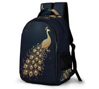 WECECE Mochila para Instituto Pavo Real Chica Cursos Medios Bolsa Escolar Animal Pavo Real Chico 11-14 Años Mochila Juvenil, School Bag Grande y Resistente para Colegio y Excursión