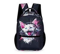 WECECE Mochila Para Niños La Escuela Y Niñas, Bolsa De Gatito, Mochila Escolar Para Estudiantes De Primaria, Mochilas De Viaje, Cool Animal Gato, Talla Única, Mochilas Daypack