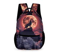 WECECE Mochila Para Niños La Escuela Y Niñas, Bolsa De Lobo, Mochila Escolar Para Estudiantes De Primaria, Mochilas De Viaje, Cool Animal Lobo, Talla Única, Mochilas Daypack
