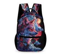 WECECE Mochila Para Niños La Escuela Y Niñas, Bolsa De Lobo, Mochila Escolar Para Estudiantes De Primaria, Mochilas De Viaje, Cool Animal Lobo, Talla Única, Mochilas Daypack