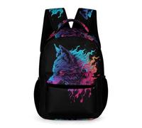 WECECE Mochila Para Niños La Escuela Y Niñas, Bolsa De Lobo, Mochila Escolar Para Estudiantes De Primaria, Mochilas De Viaje, Cool Animal Lobo, Talla Única, Mochilas Daypack