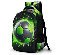 WECECE Mochila para Niños, Mochilas Escolar Fútbol Design 1º-5º Curso, Mochila Amantes del Fútbol Infantil para Colegio, Viaje y Uso Diario