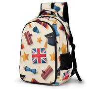 WECECE Mochila para Niños, Mochilas Escolar Graduación 1º-5º Curso, Mochila United Kingdom Flag Infantil para Colegio, Viaje y Uso Diario
