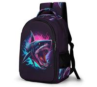 WECECE Mochila para Niños, Mochilas Escolar Shark Motif 1º-5º Curso, Mochila Vida Marina Infantil para Colegio, Viaje y Uso Diario