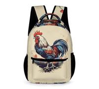 WECECE Mochila Para Niños, Mochilas Escolares Infantil Gallo, Material Escolar De Gallina Francesa, Mochila Para Colegio Viajes, Regalos Para Niñas 6-10 Años