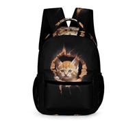 WECECE Mochila Para Niños, Mochilas Escolares Infantil Gato, Material Escolar De Gatito 3D, Mochila Para Colegio Viajes, Regalos Para Niñas 6-10 Años