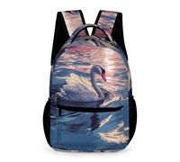 WECECE Mochila Para Niños Y Primaria, Mochilas Cisne Escolares Espaciosa Y Ligera Para Chicos 7 A 11 Años, Cisne Blanco Mochila Colegio De Viaje Casual Para Niñas