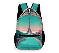 WECECE Mochila Para Niños Y Primaria, Mochilas Torre de París Escolares Espaciosa Y Ligera Para Chicos 7 A 11 Años, Mochila Colegio De Viaje Casual Para Niñas
