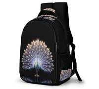 WECECE Mochila Peacock Escolar Niña Adolescente, Mochilas Animal Infantil Informal Gran Capacidad, Bonita Mochila De Viaje para Niños De 8 10 12 14 Años
