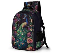 WECECE Mochila Peacock Escolar Niño, Mochilas Escolares Primaria Transpirable y Cómoda para Infantiles De 7 a 12 Años, Mochila Colegio Moderna con Animal Peacock