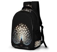 WECECE Mochila Peacock Motif Escolar Niño, Mochilas Adolescente Chica, Mochila Escolar Niña a Partir De 5° Grado, Mochilas Casual con Animal, para Escuela Primaria y Secundaria