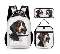 WECECE Mochila Perro Que Ladra Niño 3 Piezas, Mochila Escolar Estampado de Perro Primaria para Niñas y Bolsa de Almuerzo 8 a 12 Años, Mochilas Escolares Ligera