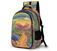 WECECE Mochila Primaria Cactus Niño Primaria 1º-3º Bolsa Escolar Tema Planta Niña 8-12 Años Mochila Colegio, Backpack Cómoda Impermeable para Viaje y Ocio Libros y Cuadernos