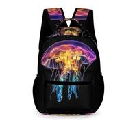 WECECE Mochila Primaria Colorido Medusa 4 Curso Escolares Niño Mochila Colegio Vida Marina Niña 11 Años Bolsa Escolar Resistente Uso Diario Libros Objetos Pequeños Excursión Viaje Diario