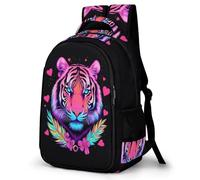 WECECE Mochila Primaria Diseño Tigre Niño Escolares Curso 4-6 Bolsa Escolar Animal Niña 10-12 Años Mochila Colegio, Backpack Práctica Duradera para Uso Diario y Paseo
